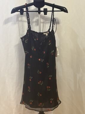 NWT For Love & lemons Cherry Mini Dress size L